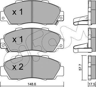 Cifam 822-298-0 - Brake Pad Set, disc brake www.autospares.lv