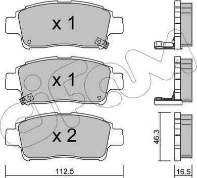 Cifam 822-292-0 - Тормозные колодки, дисковые, комплект www.autospares.lv