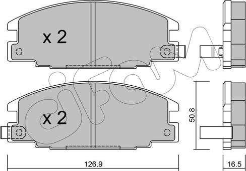 Cifam 822-244-0 - Тормозные колодки, дисковые, комплект www.autospares.lv