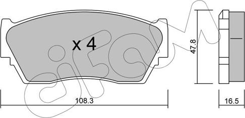 Cifam 822-246-0 - Bremžu uzliku kompl., Disku bremzes autospares.lv