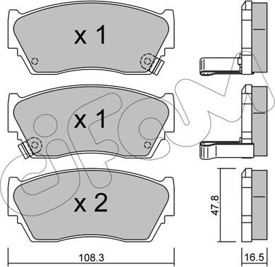 Cifam 822-246-1 - Bremžu uzliku kompl., Disku bremzes autospares.lv