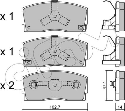 Cifam 822-240-0 - Bremžu uzliku kompl., Disku bremzes www.autospares.lv