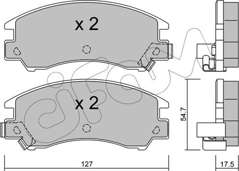 Cifam 822-241-0 - Brake Pad Set, disc brake www.autospares.lv