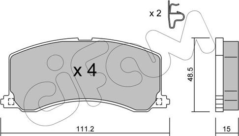 Cifam 822-248-0 - Bremžu uzliku kompl., Disku bremzes autospares.lv