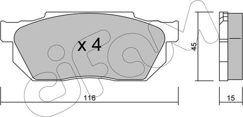 Cifam 822-247-0 - Тормозные колодки, дисковые, комплект www.autospares.lv