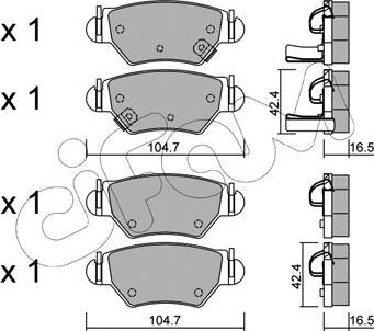 Cifam 822-259-0 - Bremžu uzliku kompl., Disku bremzes autospares.lv