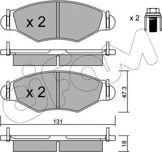 Cifam 822-254-0 - Тормозные колодки, дисковые, комплект www.autospares.lv