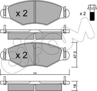 Cifam 822-254-1 - Тормозные колодки, дисковые, комплект www.autospares.lv