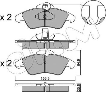 Cifam 822-256-1 - Тормозные колодки, дисковые, комплект www.autospares.lv