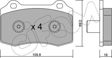 Cifam 822-251-5 - Bremžu uzliku kompl., Disku bremzes www.autospares.lv