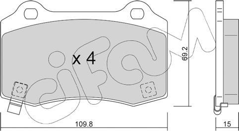 Cifam 822-251-6 - Bremžu uzliku kompl., Disku bremzes www.autospares.lv