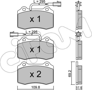 Cifam 822-251-0 - Bremžu uzliku kompl., Disku bremzes autospares.lv