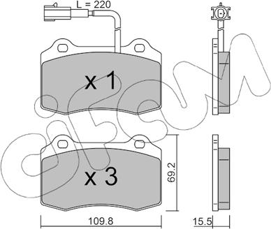 Cifam 822-251-7 - Bremžu uzliku kompl., Disku bremzes www.autospares.lv