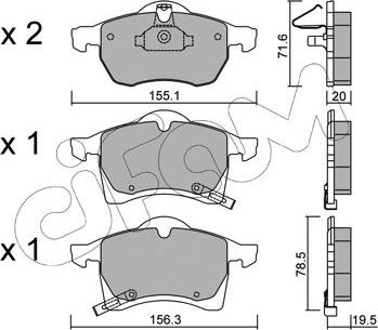 Cifam 822-258-0 - Brake Pad Set, disc brake www.autospares.lv