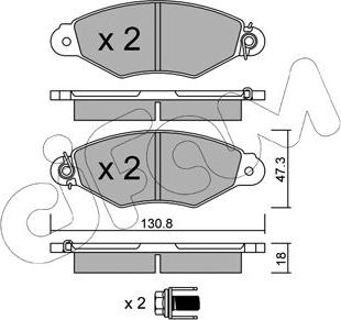 Cifam 822-253-0 - Тормозные колодки, дисковые, комплект www.autospares.lv