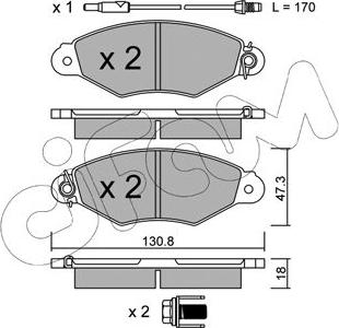 Cifam 822-253-1 - Bremžu uzliku kompl., Disku bremzes www.autospares.lv