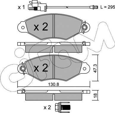 Cifam 822-253-2 - Bremžu uzliku kompl., Disku bremzes www.autospares.lv