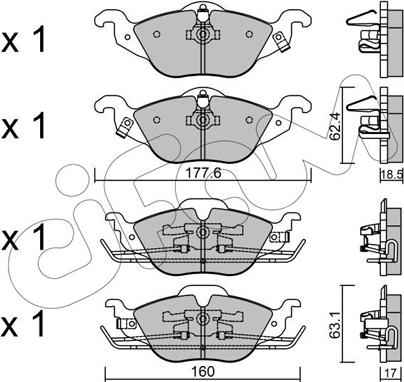 Cifam 822-257-0 - Тормозные колодки, дисковые, комплект www.autospares.lv