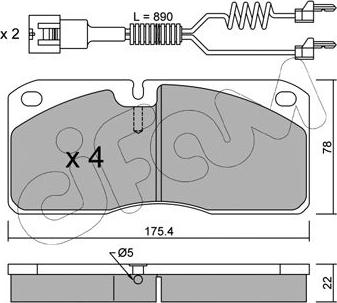 Cifam 822-269-3K - Bremžu uzliku kompl., Disku bremzes www.autospares.lv