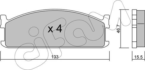 Cifam 822-265-0 - Bremžu uzliku kompl., Disku bremzes www.autospares.lv