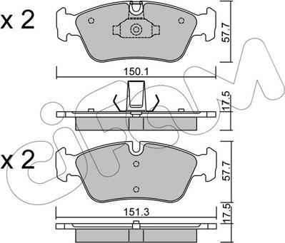 Cifam 822-260-0 - Brake Pad Set, disc brake www.autospares.lv