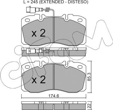 Cifam 822-268-5 - Bremžu uzliku kompl., Disku bremzes www.autospares.lv