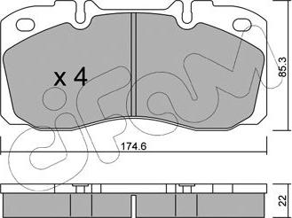 Cifam 822-268-0 - Bremžu uzliku kompl., Disku bremzes www.autospares.lv