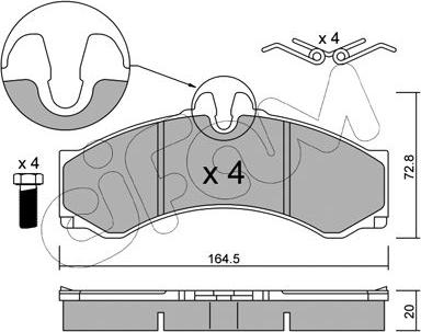 Cifam 822-262-1 - Bremžu uzliku kompl., Disku bremzes www.autospares.lv