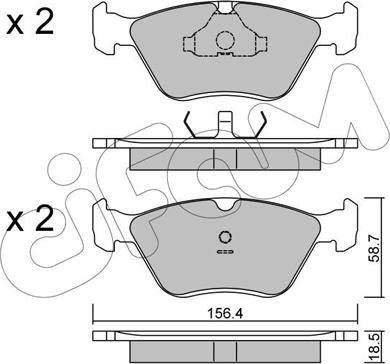 Cifam 822-205-0 - Bremžu uzliku kompl., Disku bremzes www.autospares.lv