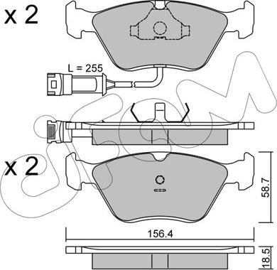 Cifam 822-205-1 - Bremžu uzliku kompl., Disku bremzes www.autospares.lv