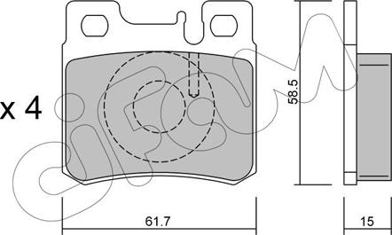 Cifam 822-203-0 - Bremžu uzliku kompl., Disku bremzes www.autospares.lv