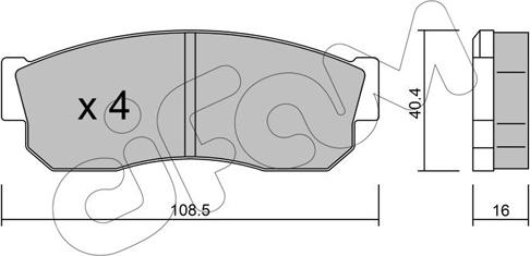 Cifam 822-202-1 - Bremžu uzliku kompl., Disku bremzes www.autospares.lv