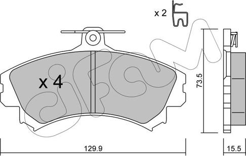 Cifam 822-216-0 - Bremžu uzliku kompl., Disku bremzes autospares.lv