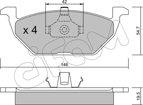 Cifam 822-211-0 - Bremžu uzliku kompl., Disku bremzes autospares.lv