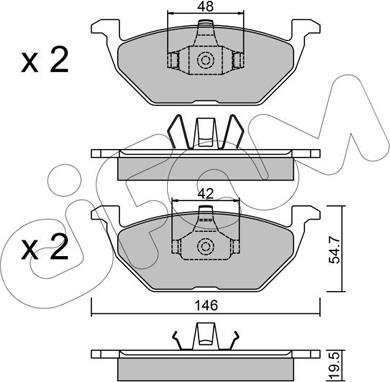 Cifam 822-211-1 - Brake Pad Set, disc brake www.autospares.lv