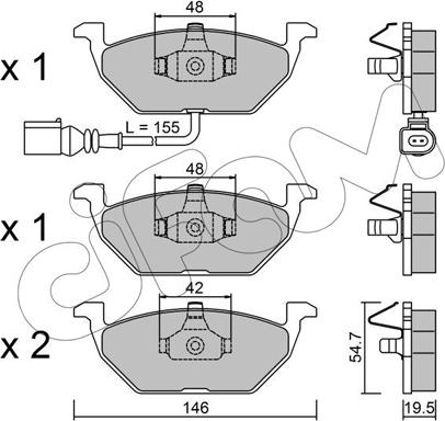 Cifam 822-211-2 - Bremžu uzliku kompl., Disku bremzes www.autospares.lv