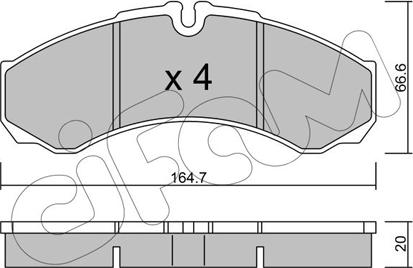 Cifam 822-212-6 - Bremžu uzliku kompl., Disku bremzes www.autospares.lv