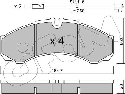 Cifam 822-212-7K - Bremžu uzliku kompl., Disku bremzes www.autospares.lv