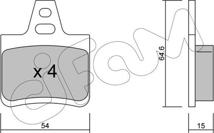 Cifam 822-285-0 - Bremžu uzliku kompl., Disku bremzes www.autospares.lv