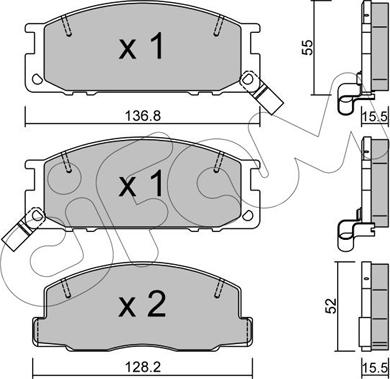 Cifam 822-280-0 - Тормозные колодки, дисковые, комплект www.autospares.lv