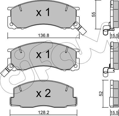 Cifam 822-281-0 - Bremžu uzliku kompl., Disku bremzes www.autospares.lv