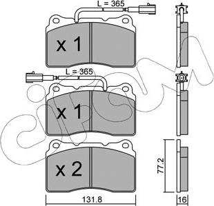 Cifam 822-288-4 - Bremžu uzliku kompl., Disku bremzes www.autospares.lv