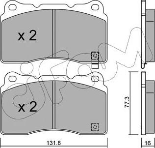 Cifam 822-288-5 - Bremžu uzliku kompl., Disku bremzes www.autospares.lv