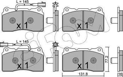 Cifam 822-288-6 - Bremžu uzliku kompl., Disku bremzes autospares.lv