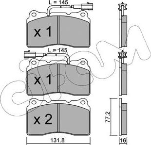 Cifam 822-288-0 - Bremžu uzliku kompl., Disku bremzes www.autospares.lv