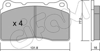 Cifam 822-288-1 - Bremžu uzliku kompl., Disku bremzes www.autospares.lv