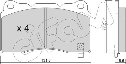 Cifam 822-288-8 - Тормозные колодки, дисковые, комплект www.autospares.lv