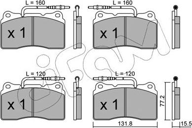 Cifam 822-288-3 - Bremžu uzliku kompl., Disku bremzes www.autospares.lv