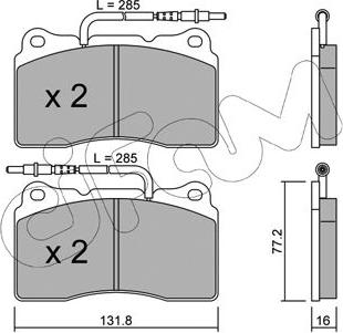 Cifam 822-288-2 - Brake Pad Set, disc brake www.autospares.lv