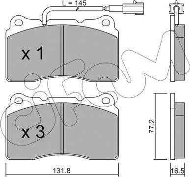 Cifam 822-288-7 - Bremžu uzliku kompl., Disku bremzes www.autospares.lv